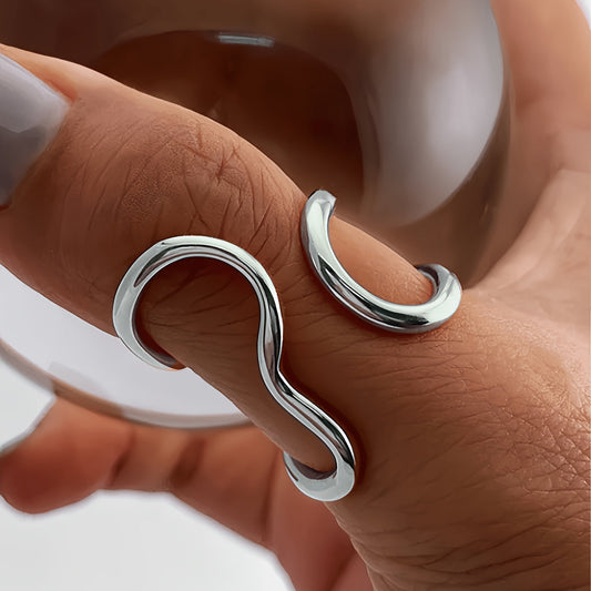Anillo ondulado asimétrico, vista 2