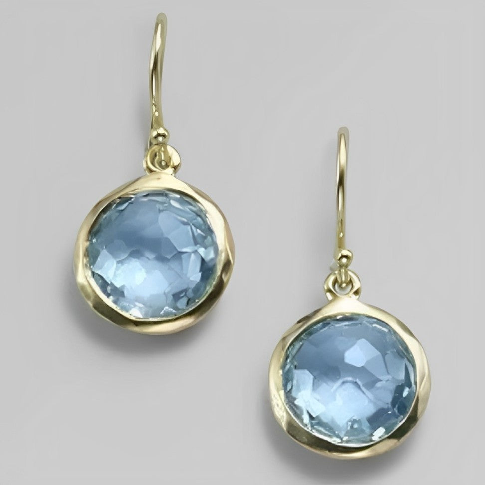 Pendientes con cristal azul
