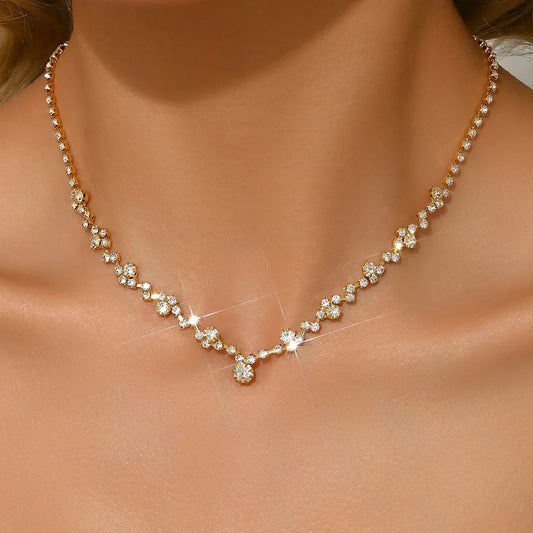 Collar de novia con circonitas, vista 2