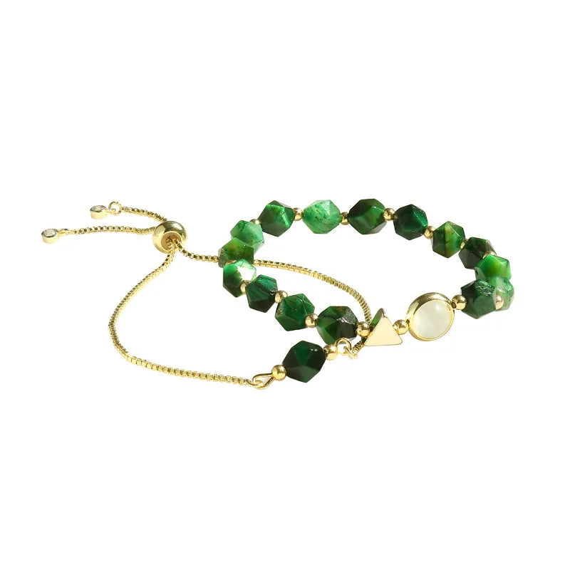 Set de pulseras con cuentas verdes, vista 3