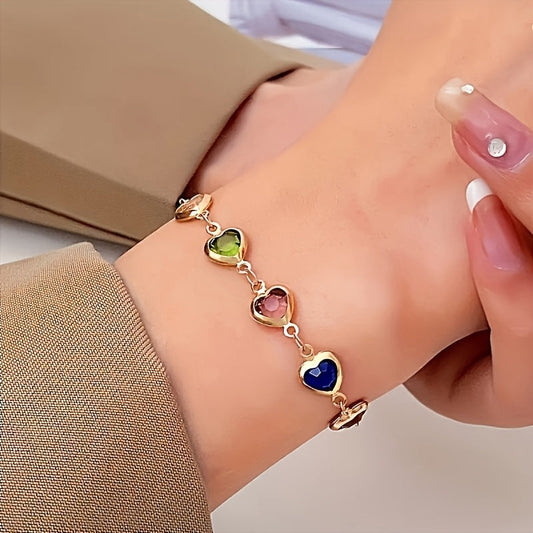 Pulsera de corazones de colores, vista 2
