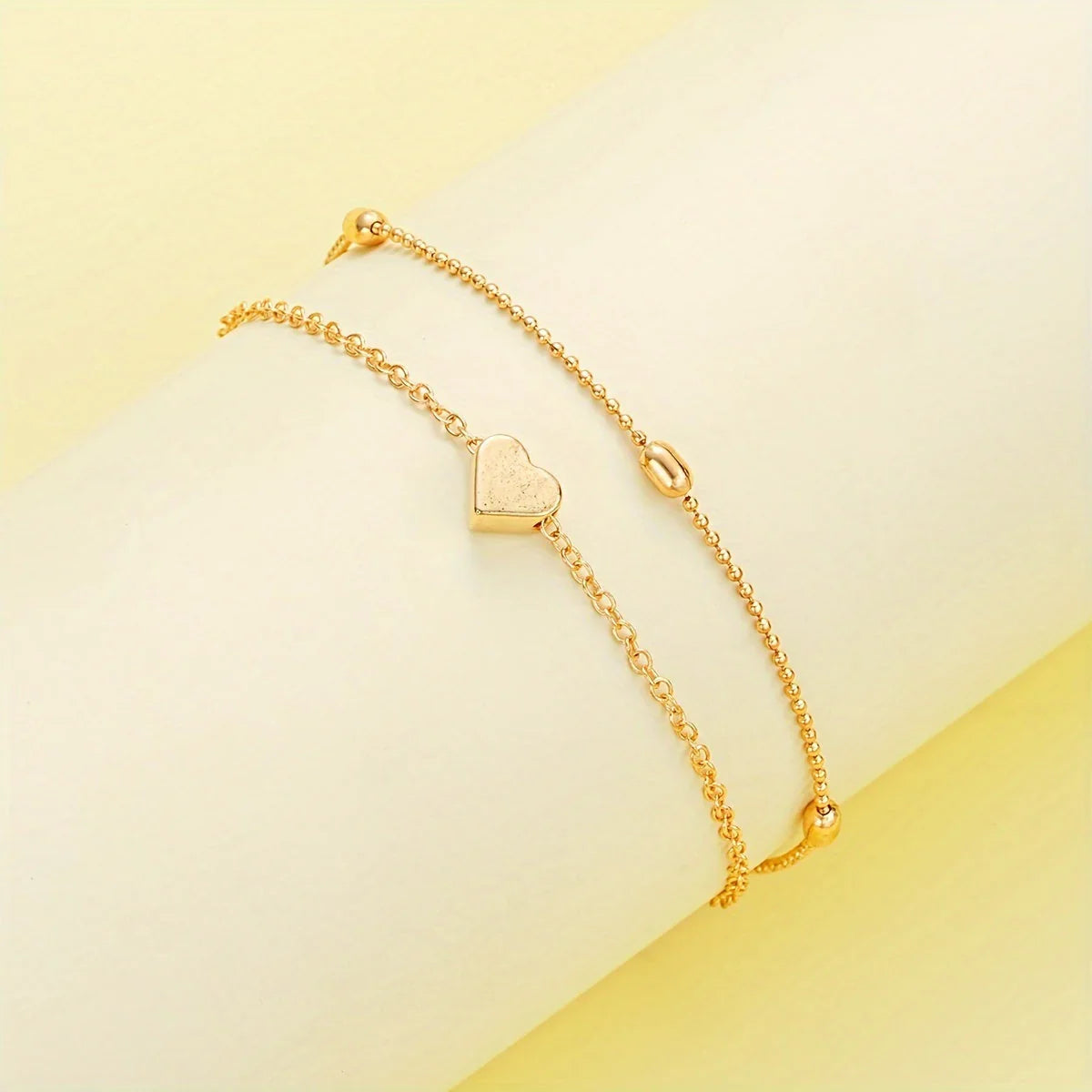 Conjunto de collar y pulsera con corazón, vista 4