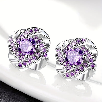 Pendientes de trébol morado, vista 7