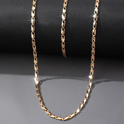 Conjunto de collar y pulsera dorados, vista 4