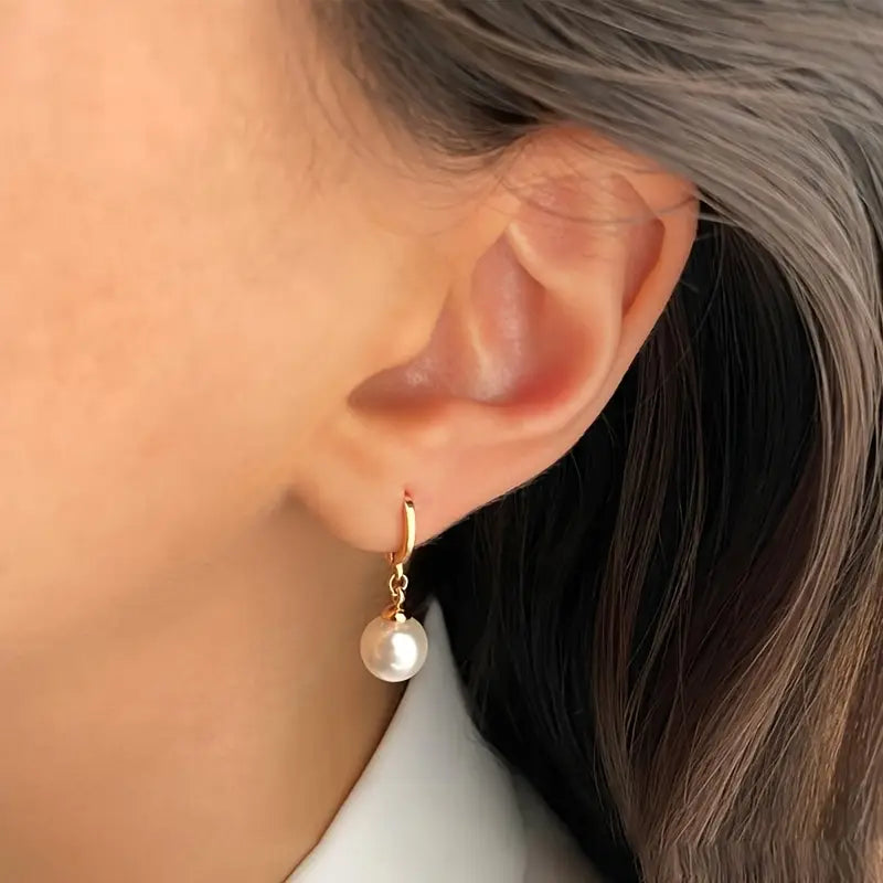 Conjunto de collar y pendientes de perla, vista 6
