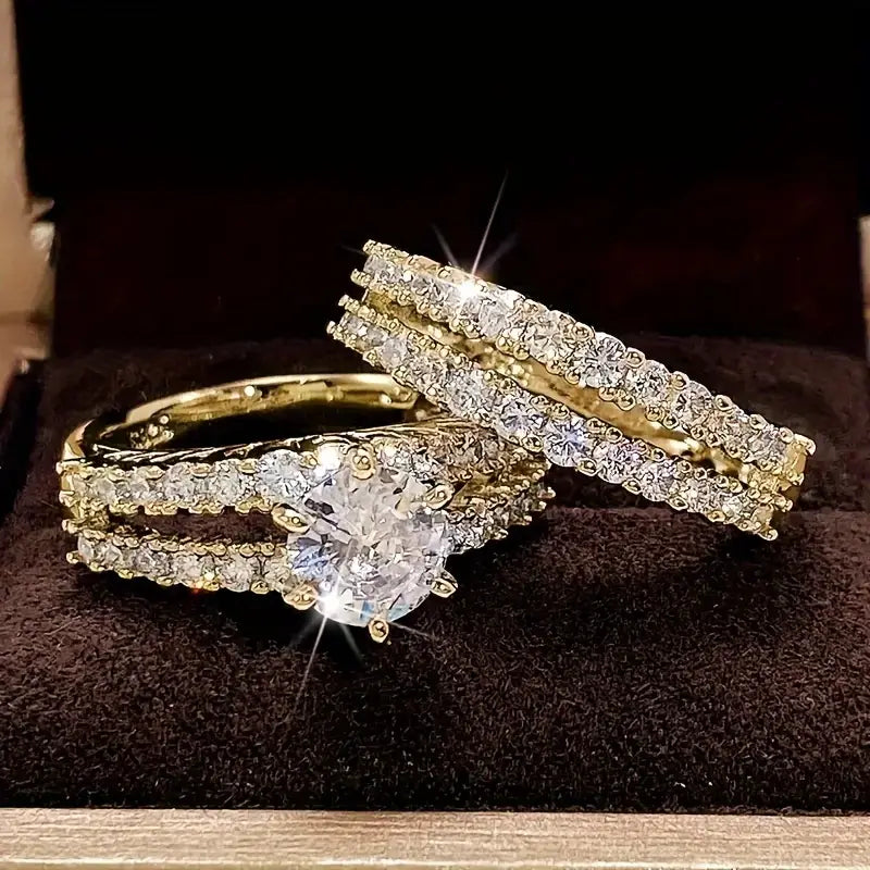 Set de anillos con circonitas, vista 2