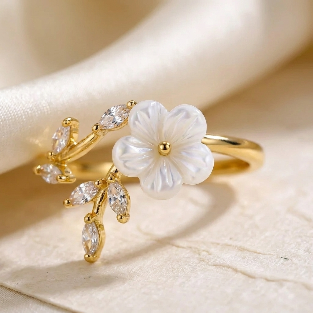 Anillo de primavera con flor, vista 2