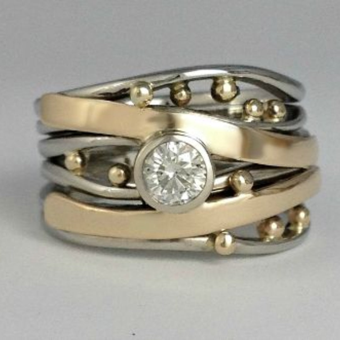 Anillo vintage de varias bandas