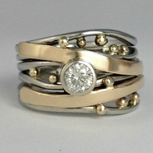 Anillo vintage de varias bandas
