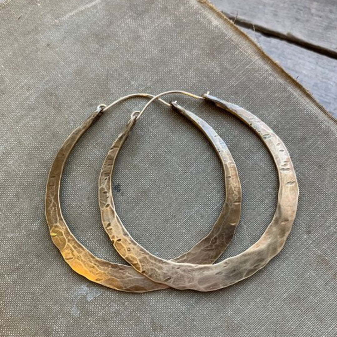 Aros vintage martillados