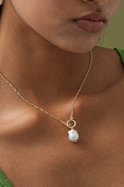 Collar con perla en forma de gota, vista 2