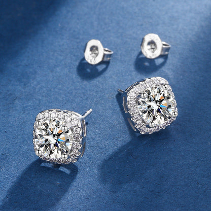 Conjunto de anillo, collar y pendientes cuadrados, vista 3