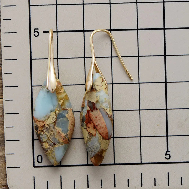 Pendientes de gota con piedra, vista 5