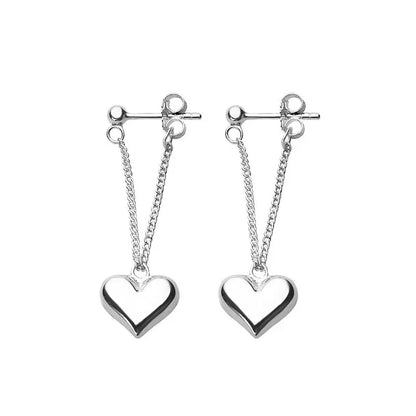 Pendientes de corazón geométrico, vista 5