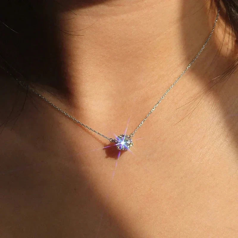 Collar solitario con cristal, vista 2