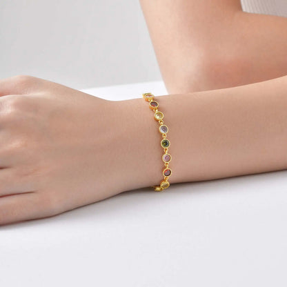 Pulsera de abalorios arcoíris