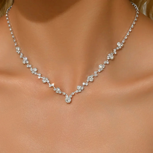 Collar de novia con circonitas