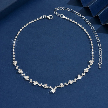 Collar de novia con circonitas, vista 3