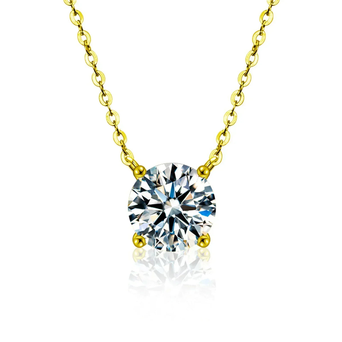 Collar dorado con circonita