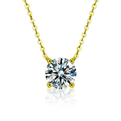 Collar dorado con circonita