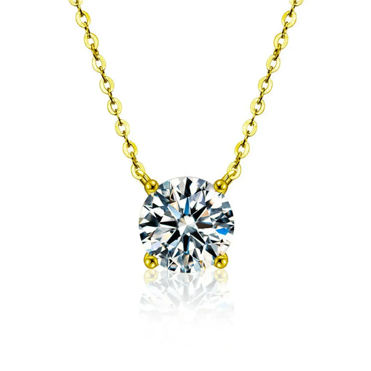 Collar dorado con circonita