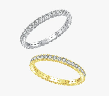 Anillo fino de circonitas, vista 3