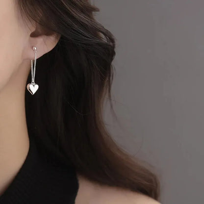 Pendientes de corazón geométrico, vista 2