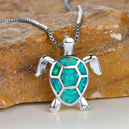 Collar con colgante de tortuga opalina, vista 4