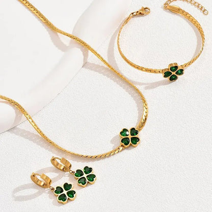 Conjunto de joyas de trébol, vista 2