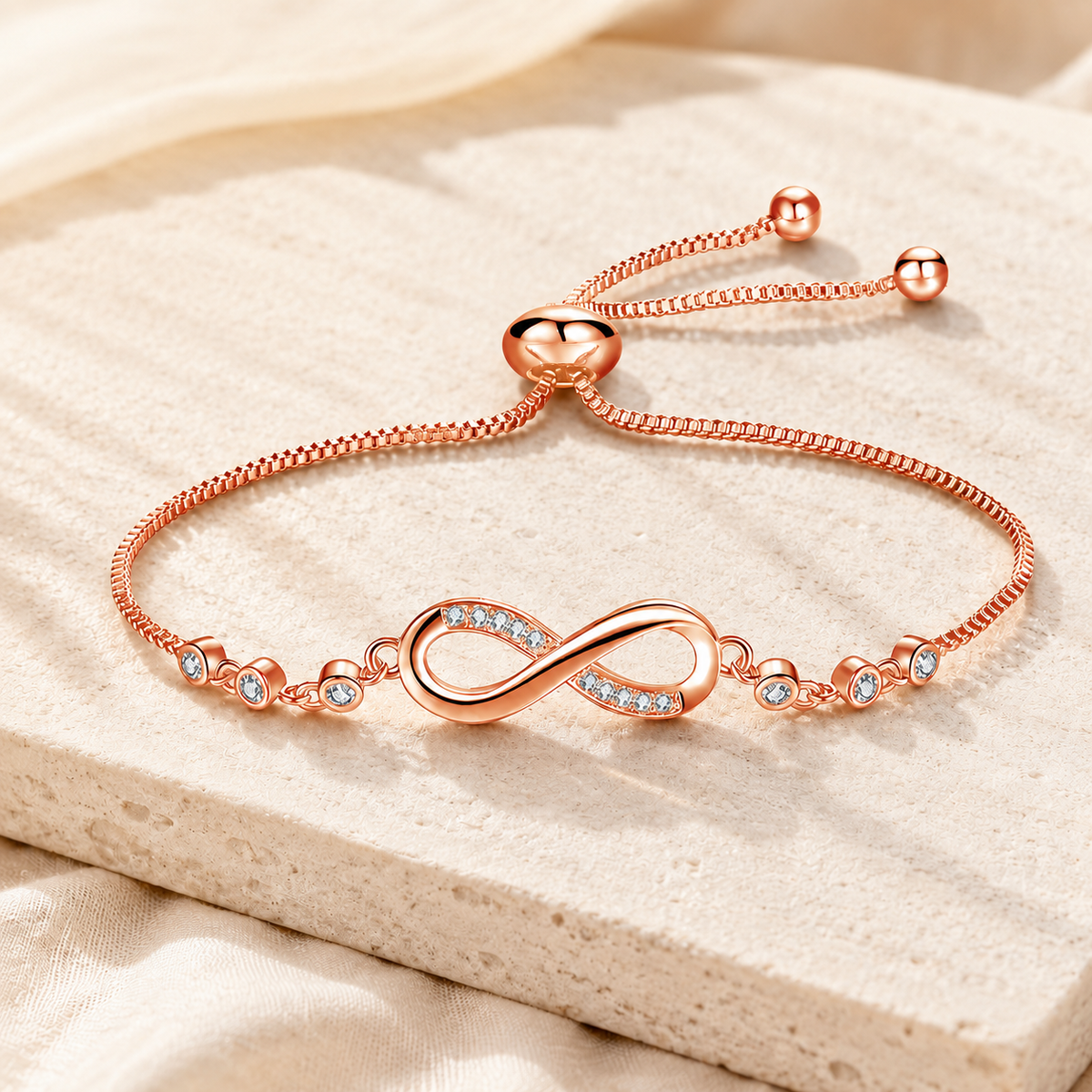 Pulsera ajustable con símbolo de infinito