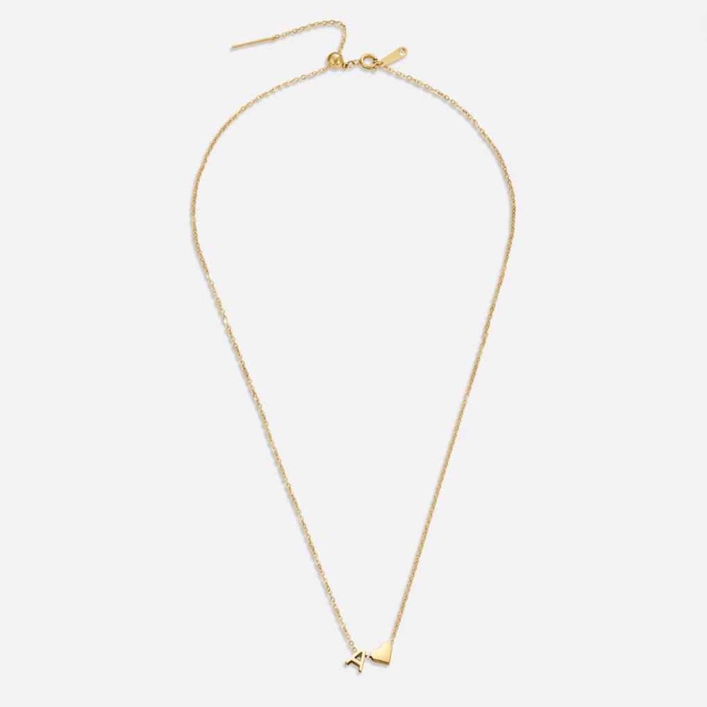 Collar con inicial y colgante de corazón, vista 6