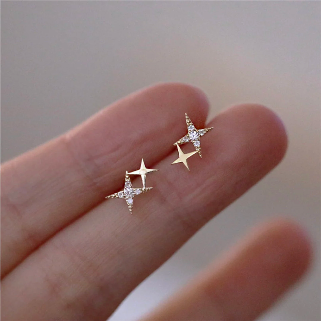 Pendientes de botón de estrella