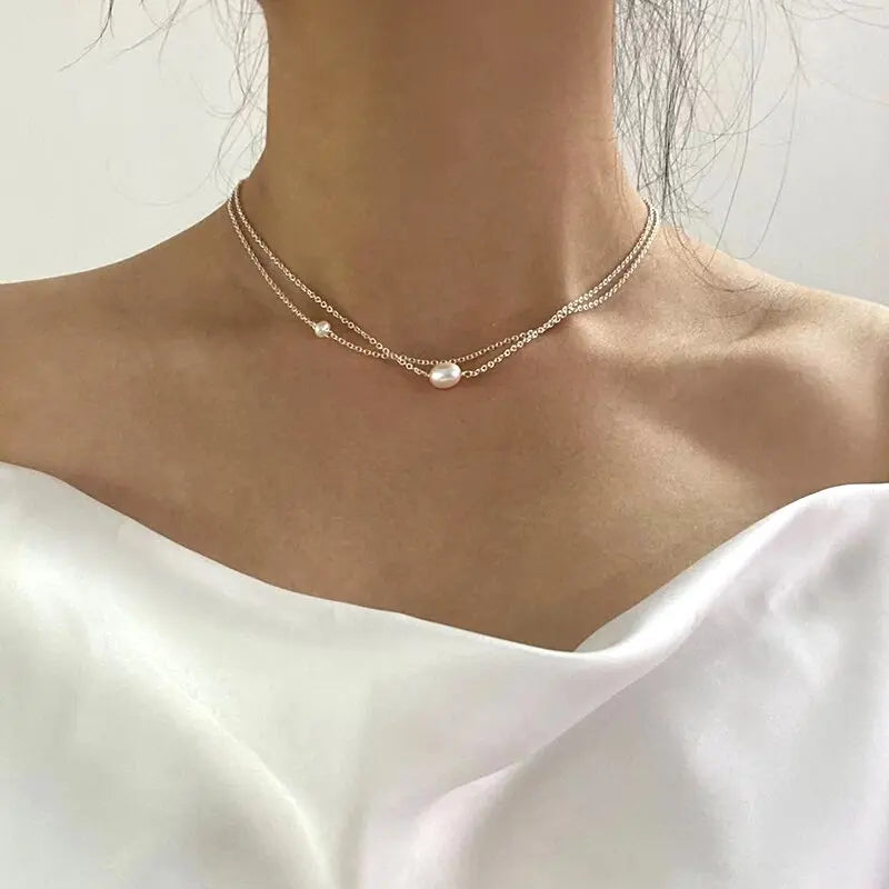 Collar clásico de perlas