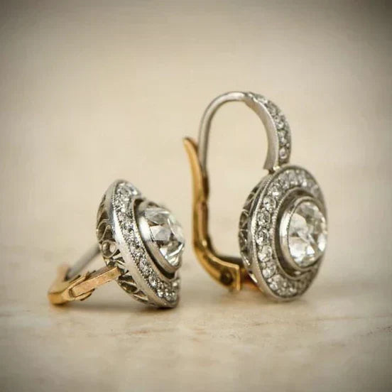Pendientes vintage con circonitas