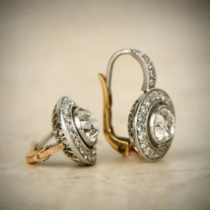 Pendientes vintage con circonitas