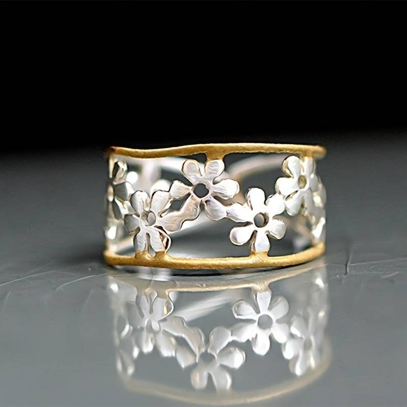 Anillo de margaritas calado