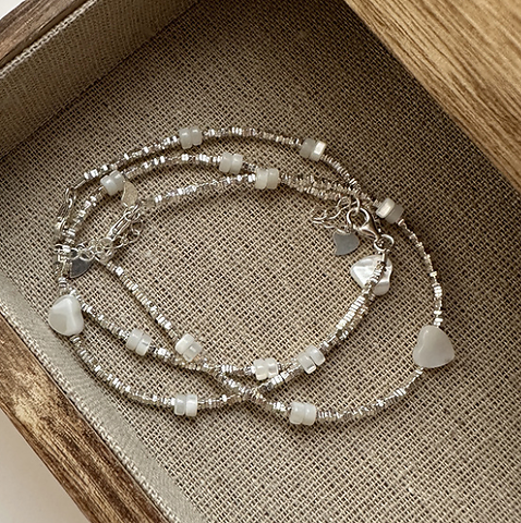 Set de pulseras vintage con perlas