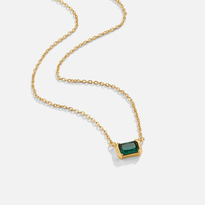 Collar fino con piedra verde, vista 4