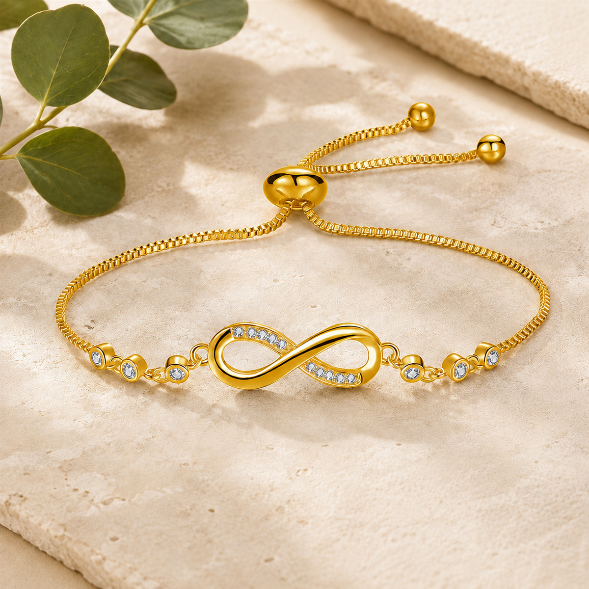 Pulsera ajustable con símbolo de infinito, vista 2