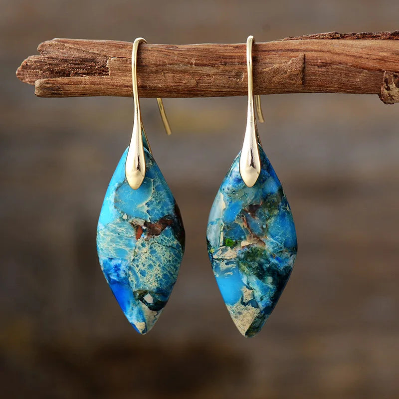 Pendientes de gota con piedra