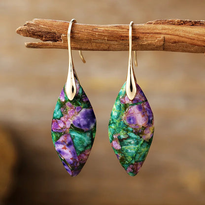 Pendientes de gota con piedra, vista 4