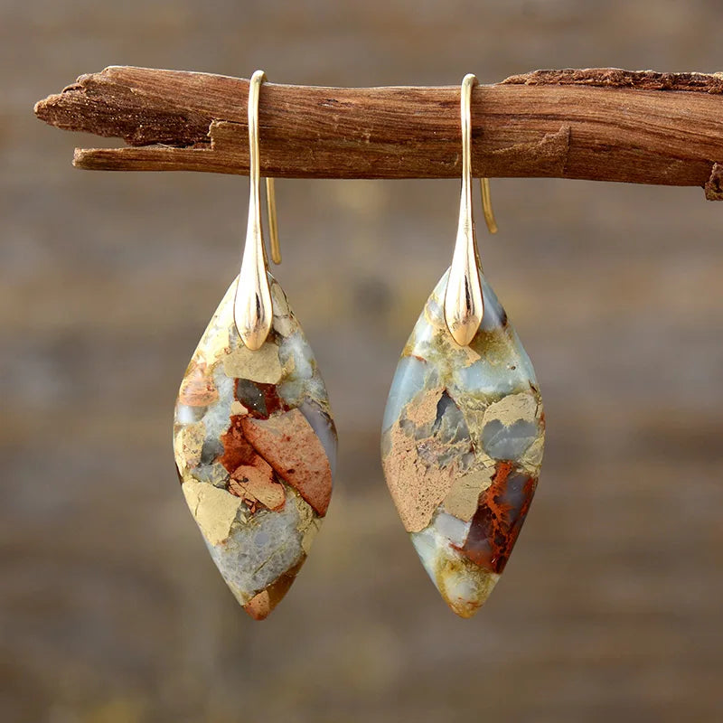 Pendientes de gota con piedra, vista 3